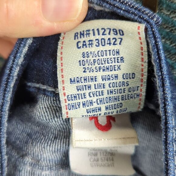 True Religion Straight Leg Beaded U Pocket Jeans Kitty Rescue! - Picture 14 of 14